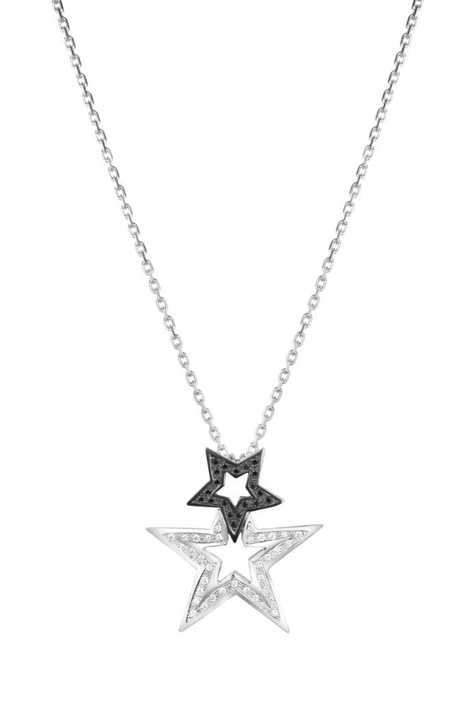Star white gold pendant